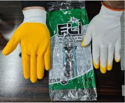 ELİ NİTRİL ELDİVEN SARI BEYAZ